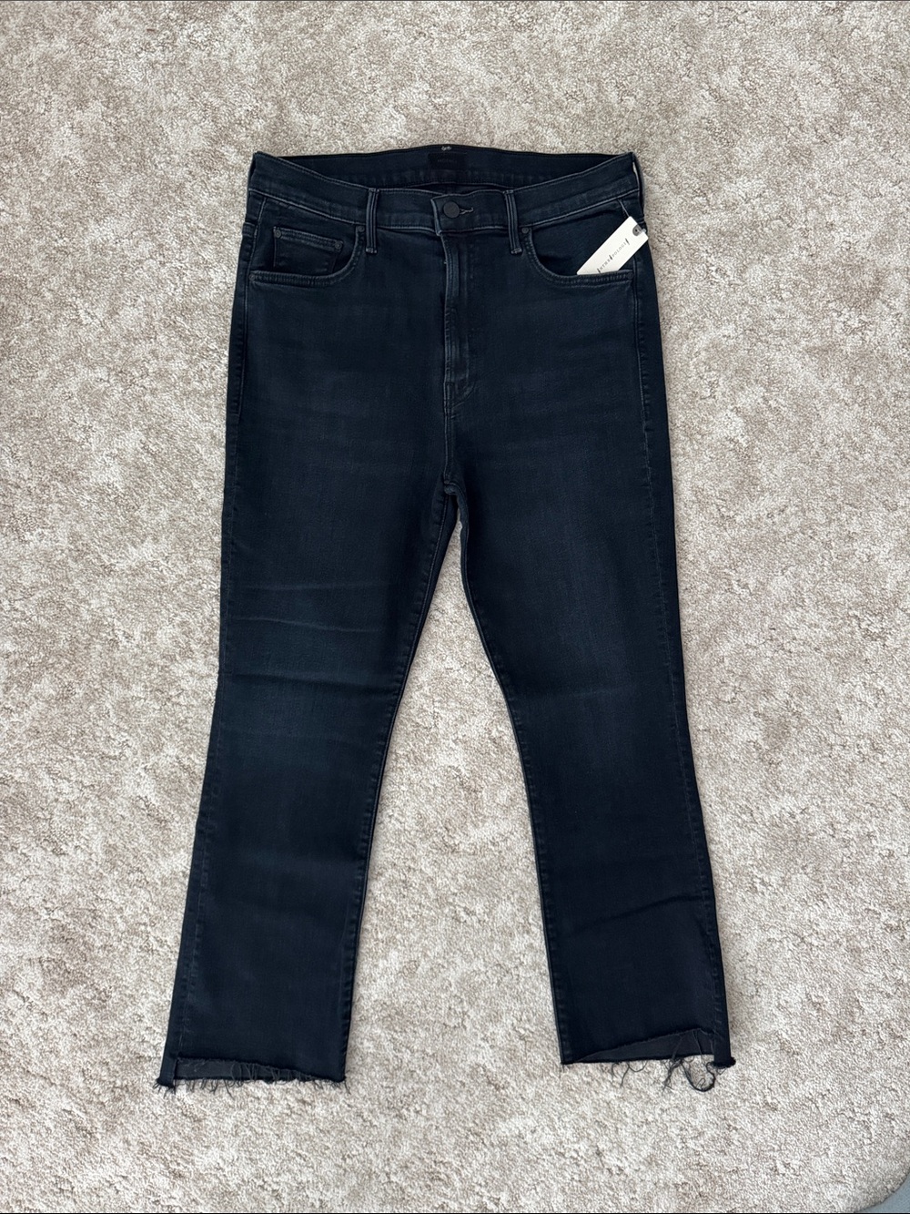 MOTHER insider crop step fray